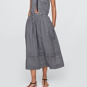 Gap X DOEN Gingham Midi Skirt
